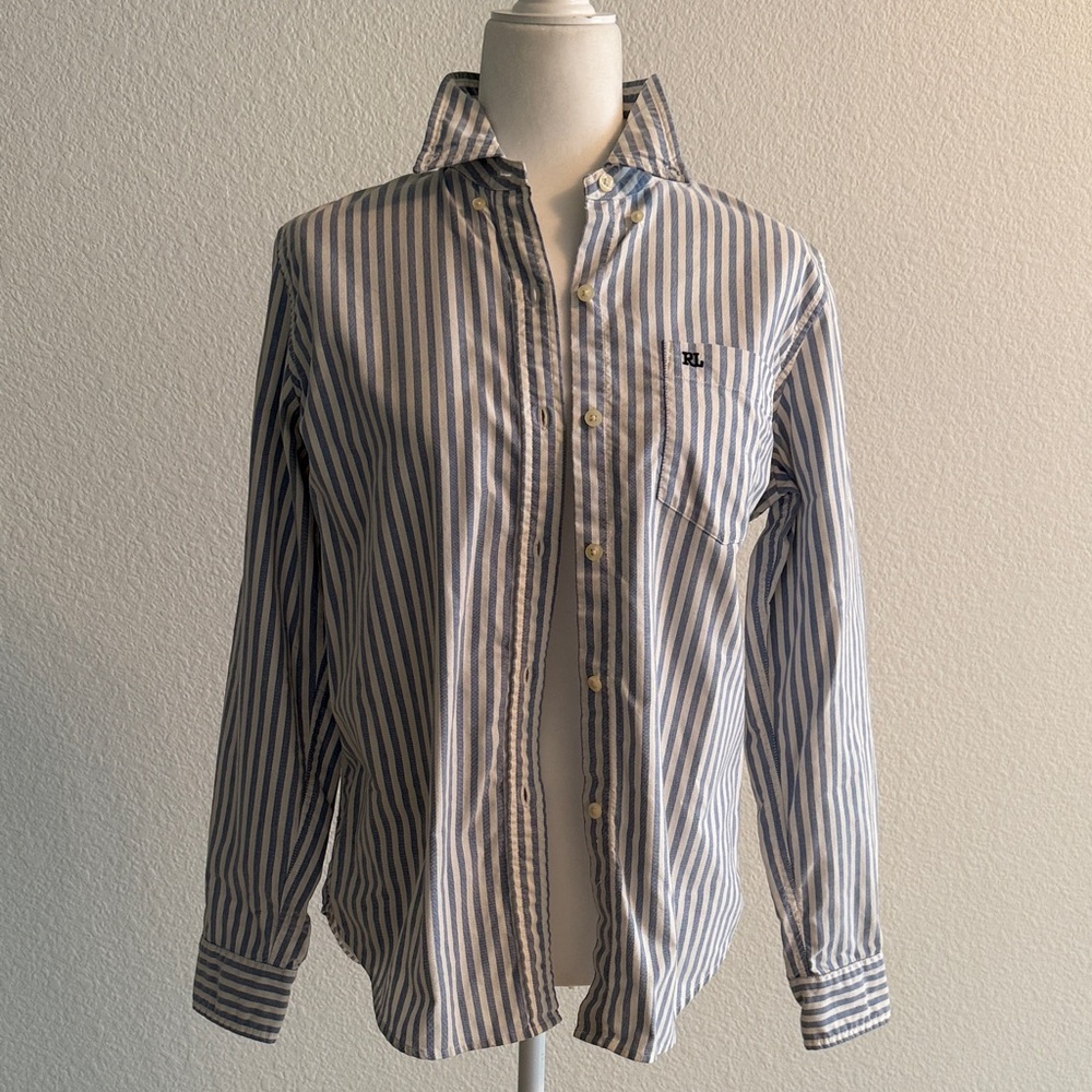 Pair of Polo Jeans button down long sleeve shirt